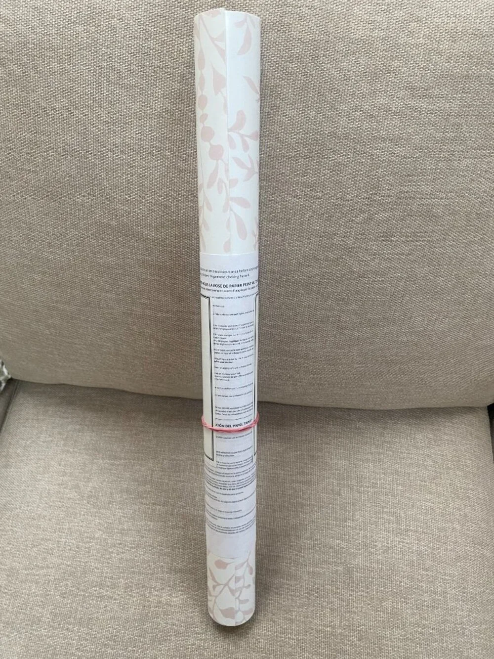 NEW Serena & Lily Priano Removable/Peel & Stick Wallpaper: Pink Sand/White